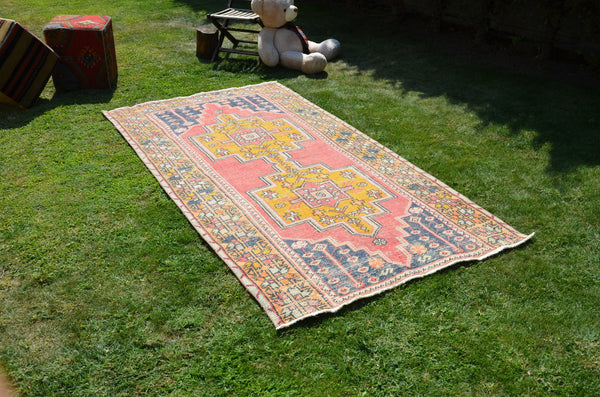 Natural Vintage Turkish Anatolian rug for home decor, area rug, oushak rug boho rug bedroom rug kitchen rug  bathroom rug kilim, rugs 9x4, 664470