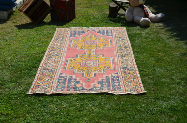 Natural Vintage Turkish Anatolian rug for home decor, area rug, oushak rug boho rug bedroom rug kitchen rug  bathroom rug kilim, rugs 9x4, 664470