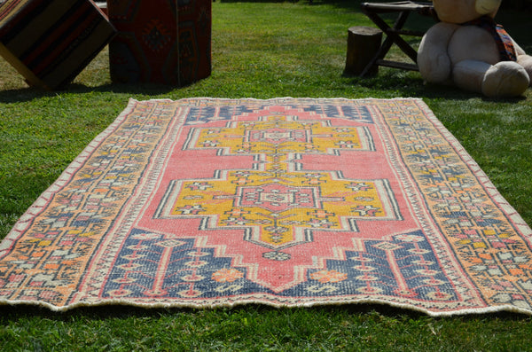 Natural Vintage Turkish Anatolian rug for home decor, area rug, oushak rug boho rug bedroom rug kitchen rug  bathroom rug kilim, rugs 9x4, 664470