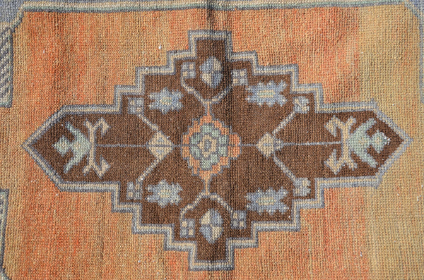 Turkish Handmade Vintage small area rug for home decor, bathroom rug, area rug oushak rug boho rug kitchen rug  kilim rug door mat, rugs 4x3, 665301