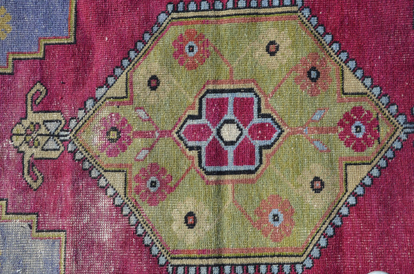 small area Handmade Turkish Vintage rug for home decor, bathroom rug, area rug oushak rug boho rug kitchen rug  kilim rug door mat, rugs 5x2, 665311