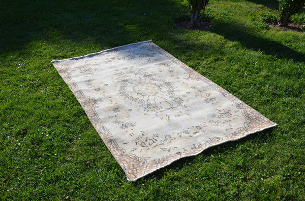 Old oushak Turkish rug for home decor, Vintage rug, area rug boho rug bedroom rug kitchen rug bathroom rug kilim rugs handmade, rugs 6x4, 664248