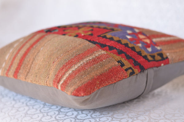 16 x 16 Handmade Turkish Vintage Pillow, %100 Wool, 664883