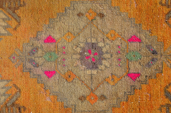 Unique Turkish Vintage small area rug doormat for home decor, bathroom rug, area oushak rug bathroom mat kitchen rug  kilim rug, rug 3,3X1,5, 665132