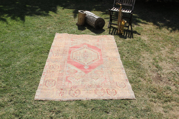 Natural Vintage Turkish Anatolian rug for home decor, area rug, oushak rug boho rug bedroom rug kitchen rug  bathroom rug kilim, rugs 6x4, 664284