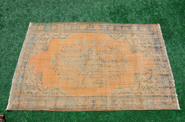 Handmade Turkish large Vintage rug for home decor, oversize rug, area rug oushak rug boho rug bedroom rug kitchen rug  kilim rug, rugs 6x9, 665376