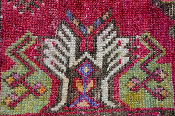 Unique Turkish Vintage small area rug doormat for home decor, bathroom rug, area oushak rug bathroom mat kitchen rug kilim rug, rug 2.11x1.5, 665588