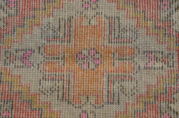 Handmade Turkish Vintage small area rug doormat for home decor, bathroom rug, area oushak rug bathroom mat kitchen kilim rug, rug 2.11x1.6, 665620