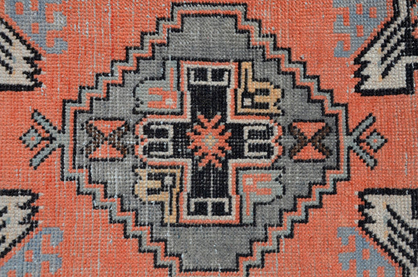 Turkish Handmade Vintage small area rug doormat for home decor, bathroom rug, area oushak rug bathroom mat kitchen kilim rug, rug 3.1x1.8, 665655
