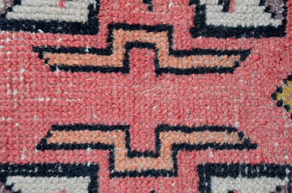 Turkish Handmade Vintage small area rug doormat for home decor, bathroom rug, area oushak rug bathroom mat kitchen kilim rug, rug 3.3X1.8, 665717