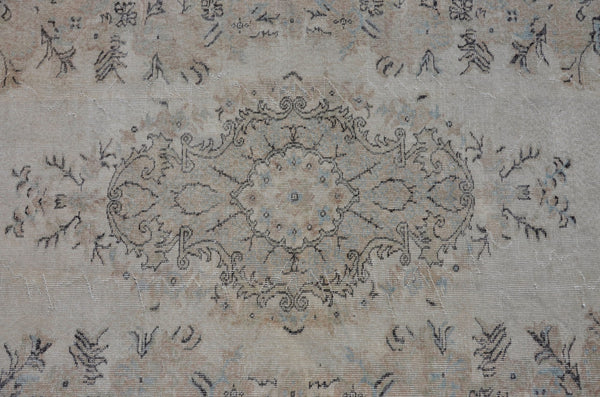 Hand knotted Turkish large Vintage rug for home decor, oversize rug, area rug oushak rug boho bedroom rug kitchen rug  kilim rug, rugs 6x9, 666053
