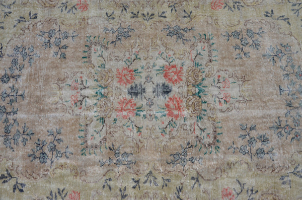 Hand knotted Turkish large Vintage rug for home decor, oversize rug, area rug oushak rug boho bedroom rug kitchen rug  kilim rug, rugs 6x10, 666057