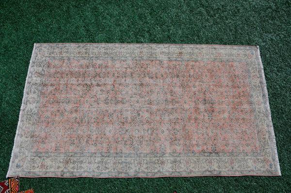 Turkish Handmade Vintage Anatolian rug for home decor, area rug, oushak rug boho rug bedroom rug kitchen rug  bathroom rug kilim, rugs 5x8, 666137