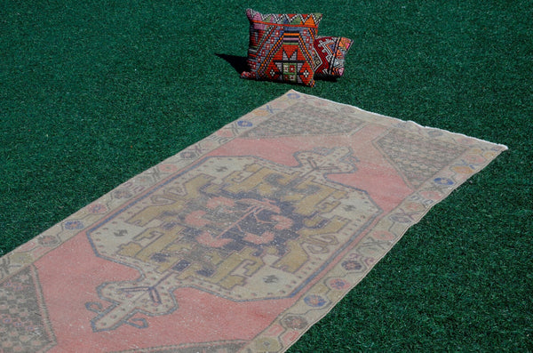 Turkish Handmade Vintage Anatolian rug for home decor, area rug, oushak rug boho rug bedroom rug kitchen rug  bathroom rug kilim, rugs 4x8, 666160
