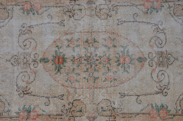Unique Vintage Turkish Anatolian rug for home decor, area rug, oushak rug boho rug bedroom rug kitchen rug  bathroom rug kilim, rugs 4x6, 666181
