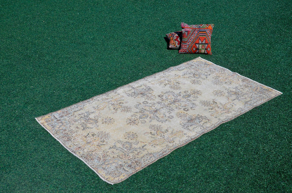Handknotted Turkish rug for home decor, Vintage rug, area rug boho rug bedroom rug kitchen rug bathroom rug kilim handmade, rugs 4x9, 666189