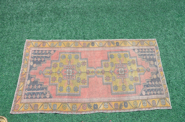 Oushak Natural Turkish rug for home decor, Vintage rug, area rug boho rug bedroom rug kitchen rug bathroom rug kilim rugs handmade, rugs 4x8, 666312