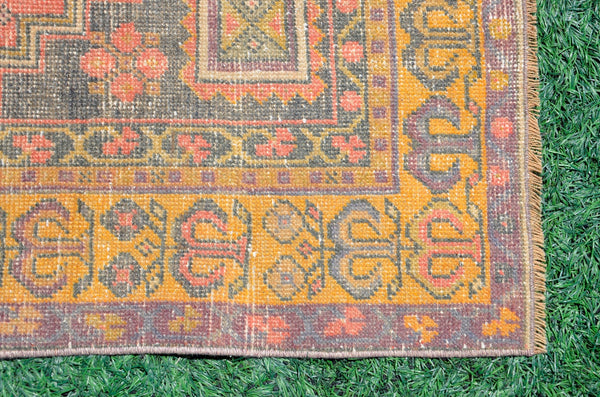 Handmade Natural oushak Turkish rug for home decor, Vintage rug, area rug boho rug bedroom rug kitchen rug bathroom rug kilim rugs, rugs 3x6, 666346