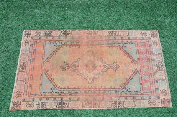 Turkish Vintage Anatolian rug for home decor, area rug, oushak rug boho rug bedroom rug kitchen rug bathroom rug kilim, rugs 4x7, 666390